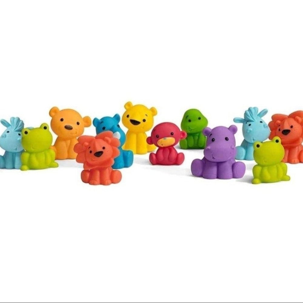 Infantino 12 Piece Animals Tub O' Toys New never used